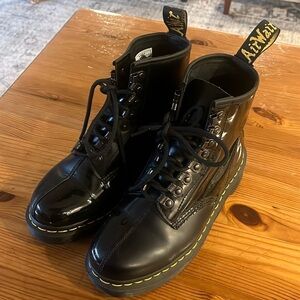 Dr. Martens Pleasures Now Boots. black leather lace-up. Size uk 5 us woman 7